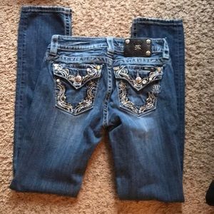 Skinny leg miss me jeans